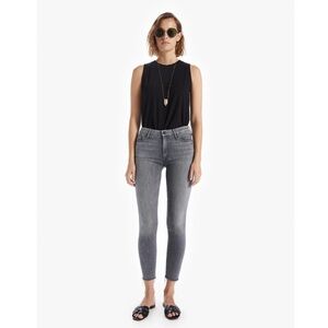 MOTHER Gray Ankle & Cropped Jeans